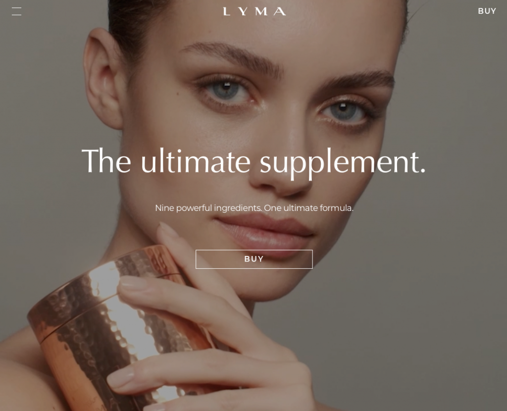 vitamin branding website example