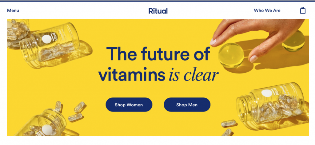 vitamin brand website example