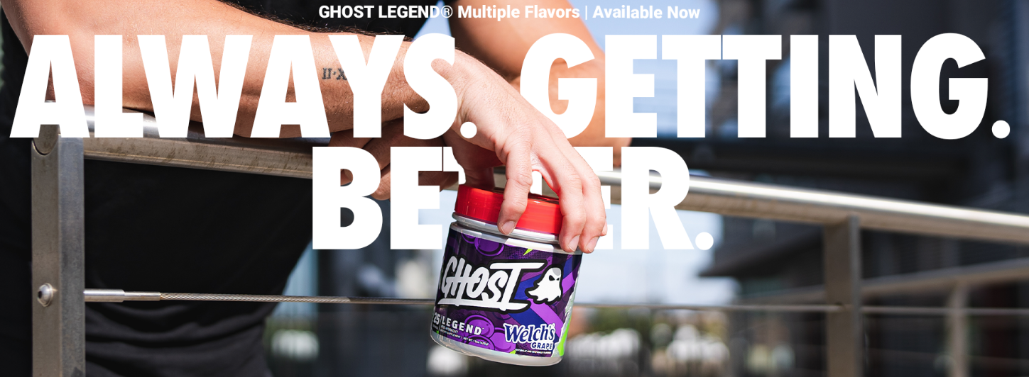  GHOST Legend All Out Pre-Workout Powder, Bubblicious